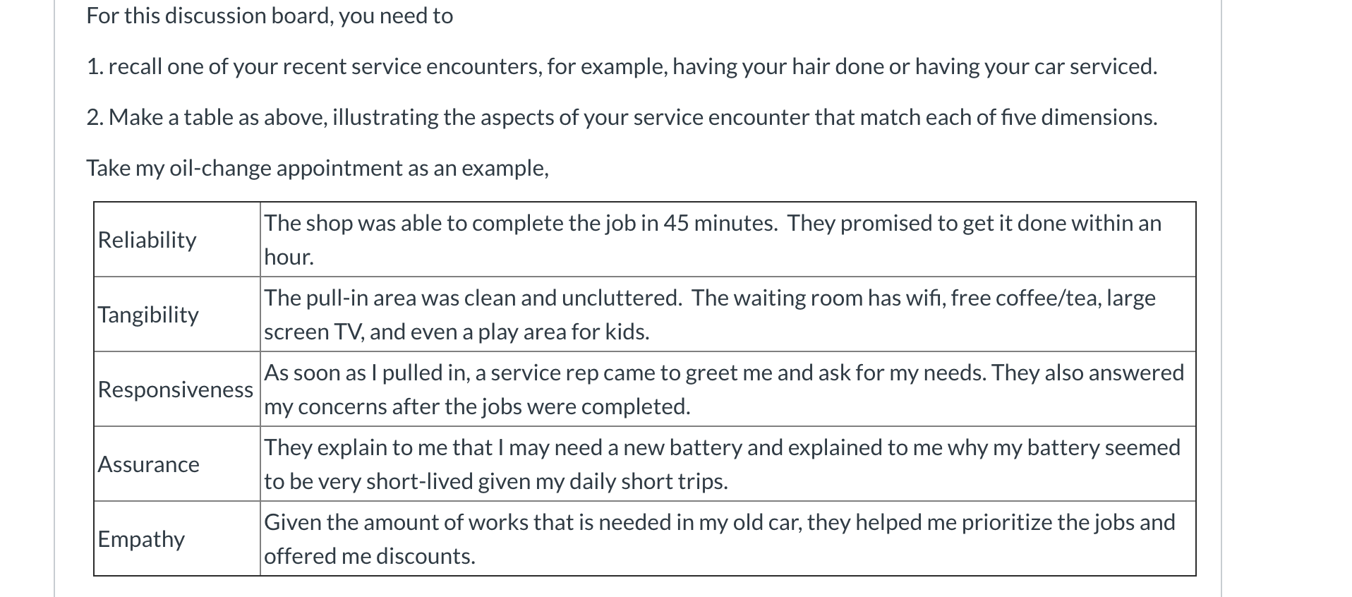 For this discussion board, you need to 1. recall