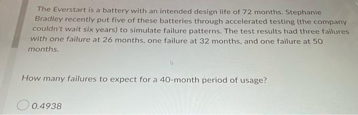 The Everstart is a battery with an intended