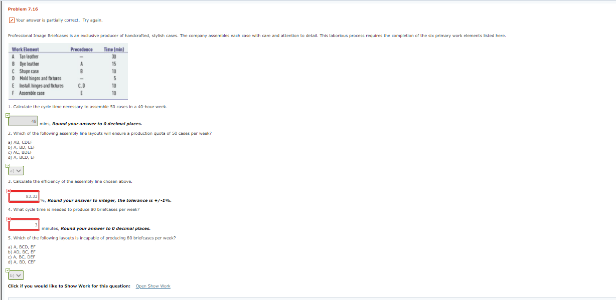 Problem 7.16 Your answer is partially correct.