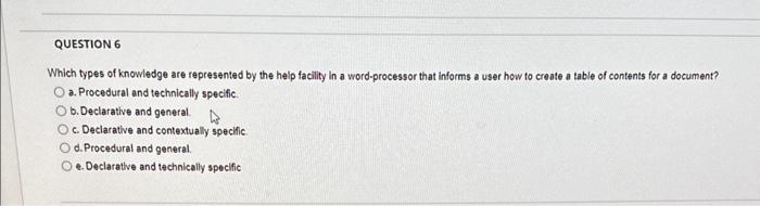 Which types of knowledge are represented by the