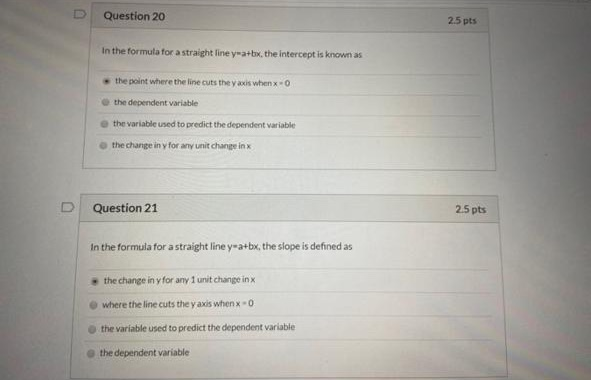 U Question 18 25 pts A correlation coefficient