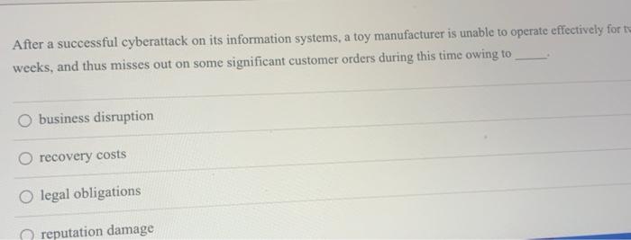 After a successful cyberattack on its information