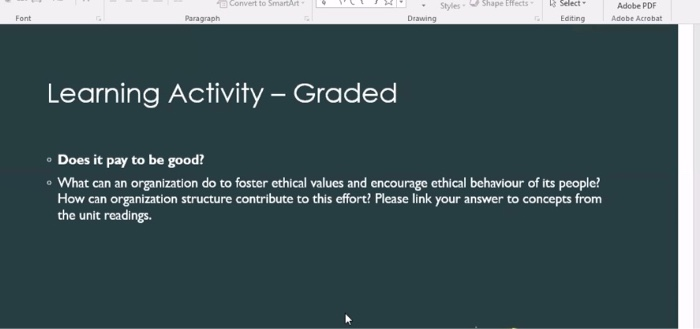 Convert to SmartArt Styles Shape Effects Select