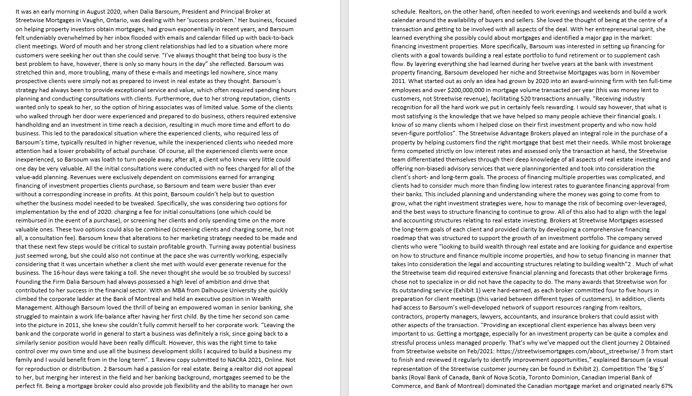 Reccomdation and action plan for the case study