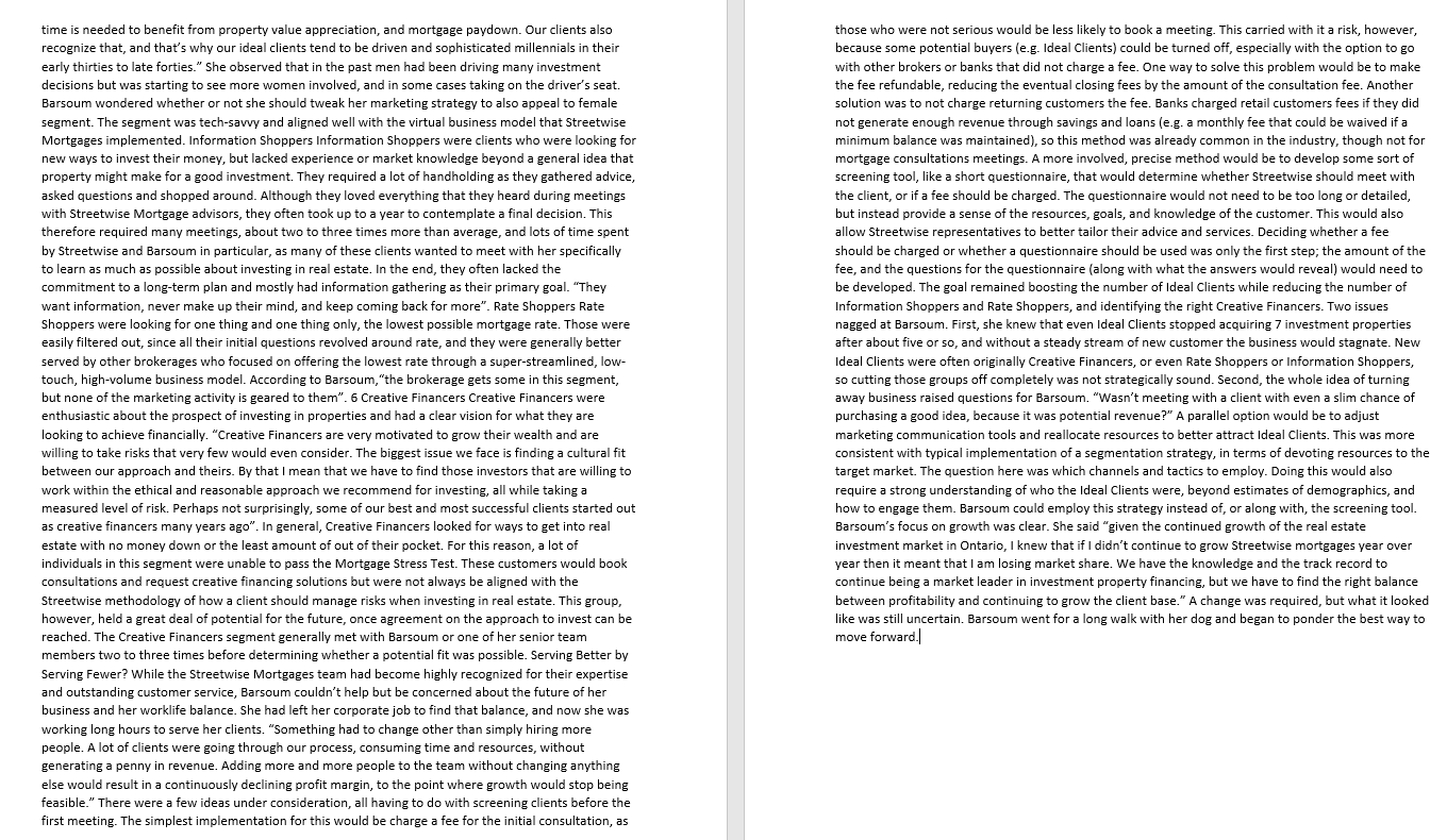 Reccomdation and action plan for the case study