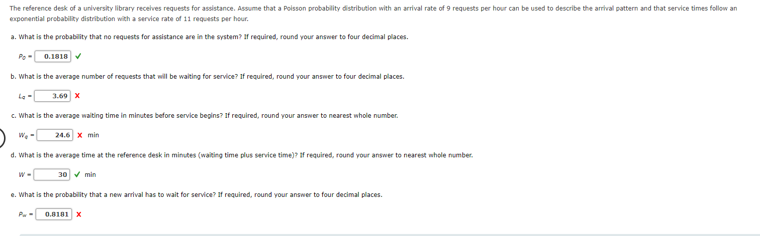 Poisson probability distribution with an arrival