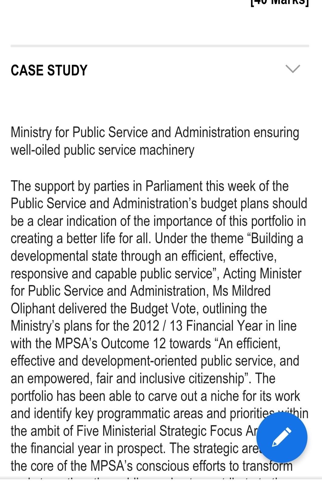 CASE STUDY Ministry for Public Service and