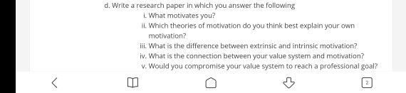 organizational behavior and management d. Write a