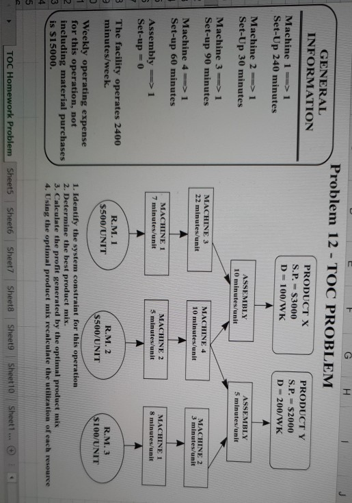 G J Problem 12 - TOC PROBLEM GENERAL INFORMATION