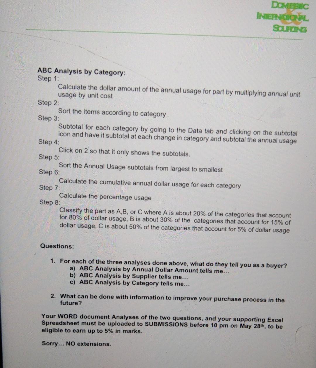 Topic Specific Assignment #1 Spend Analysis Spend