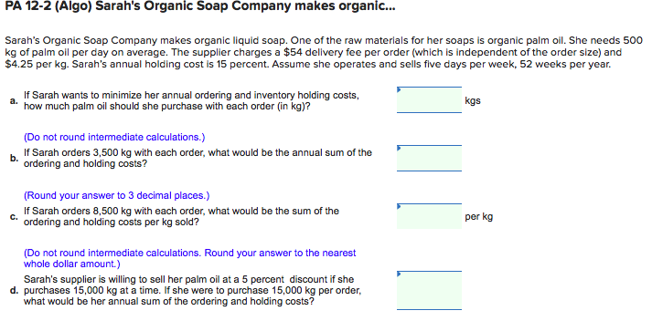 PA 12-2 (Algo) Sarah's Organic Soap Company makes