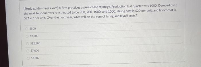 [Study guide - final exam) A firm practices a