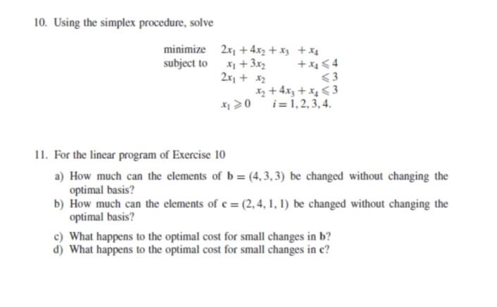fir the liner program of exercise 10 a. how much