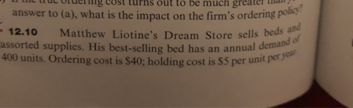 ering policy tuu uuerg Cost turns out to be much