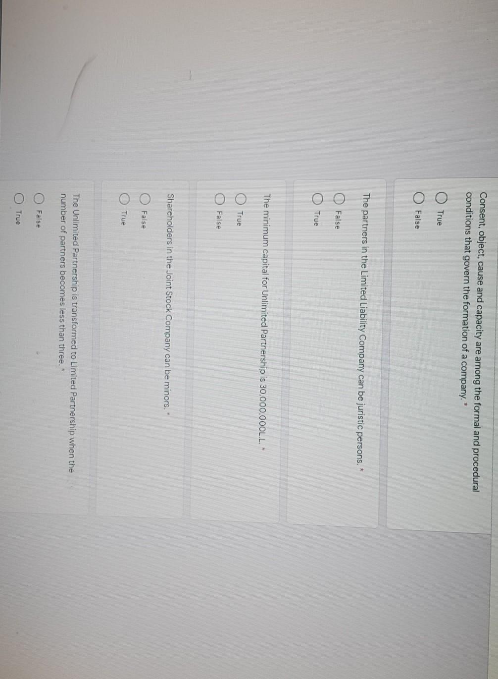 Consent, object, cause and capacity are among the