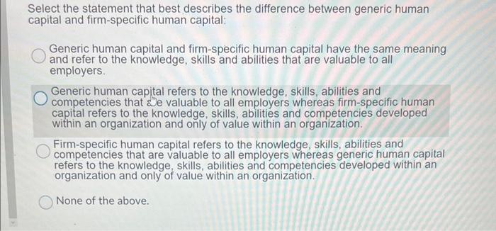 Select the statement that best describes the