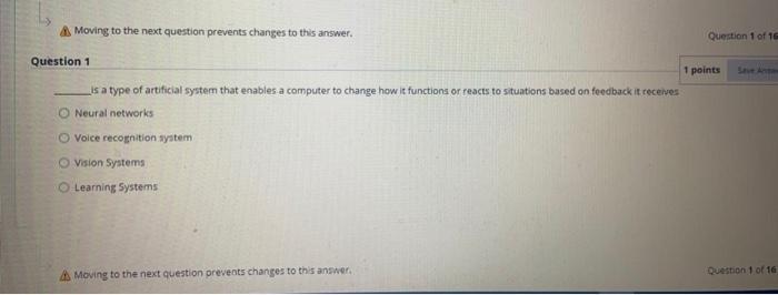 Moving to the next question prevents changes to