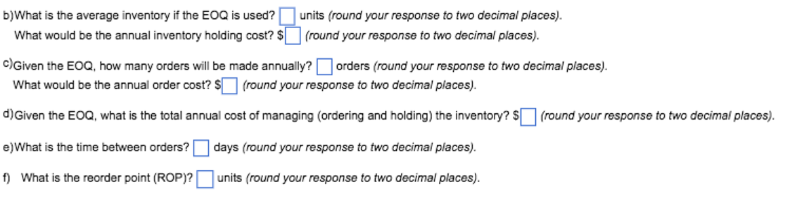 Please solve step by step all the sections that