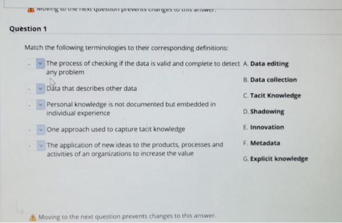 a TUVIE A Yeon prevent changes waswer. Question 1