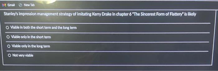 Stanley's impression management strategy of