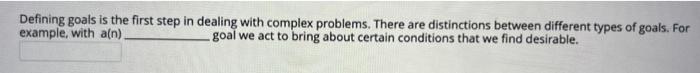 1a. 1b. 1c. 1d. 1e. Defining goals is the first