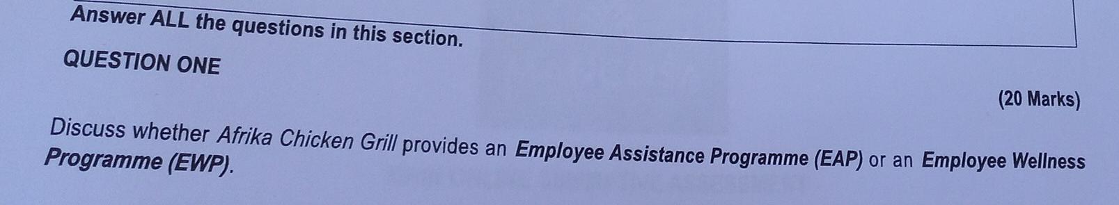 Answer ALL the questions in this section.