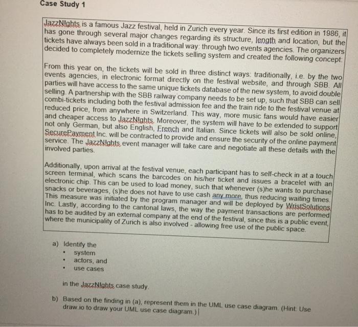 Case Study 1 JazzNights is a famous Jazz