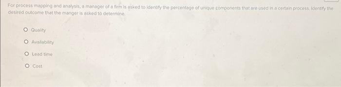 For process mapping and analysis, amanoger of a