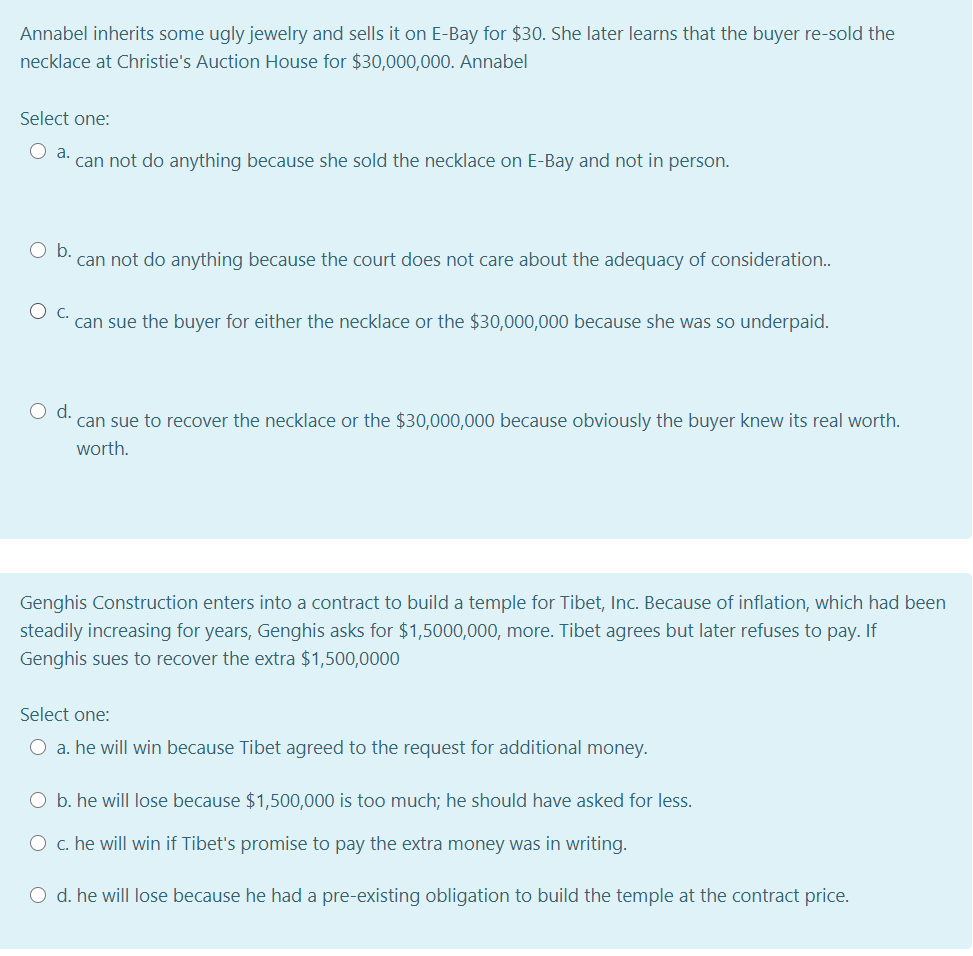 Annabel inherits some ugly jewelry and sells it