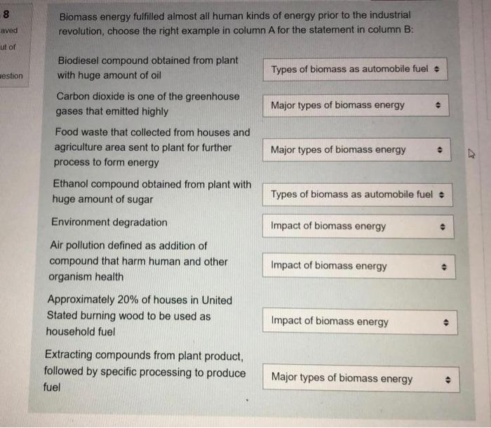8 Biomass energy fulfilled almost all human kinds