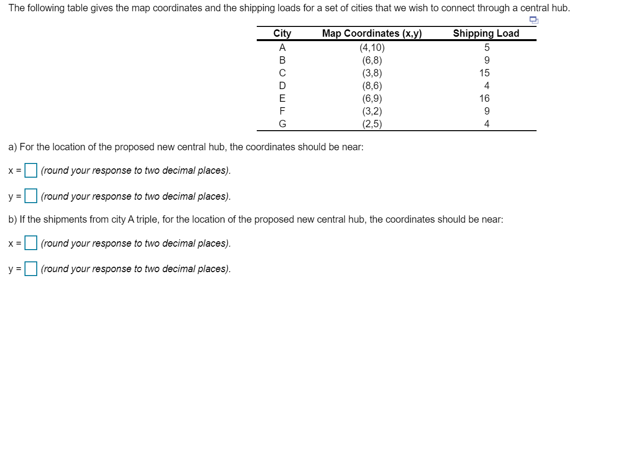 Please help with all! Thank you! The following