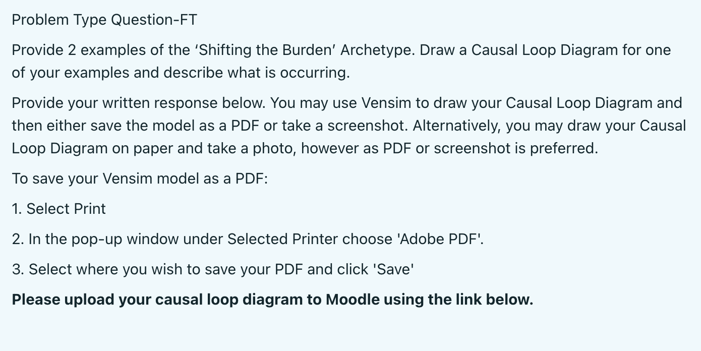 System thinking and simulations Problem Type