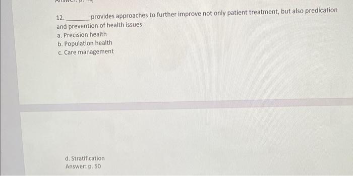 3/12 12. provides approaches to further improve