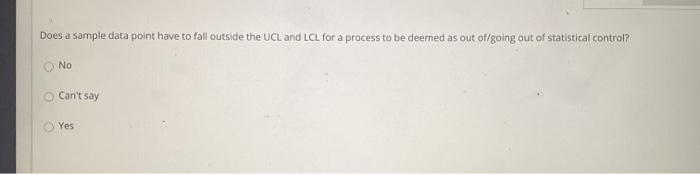 Does a sample data point have to fall outside the