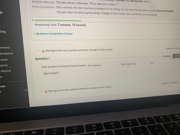 Multiple Attempts This test allows 2 attempts.