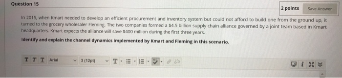 Question 15 2 points Save Answer In 2015, when