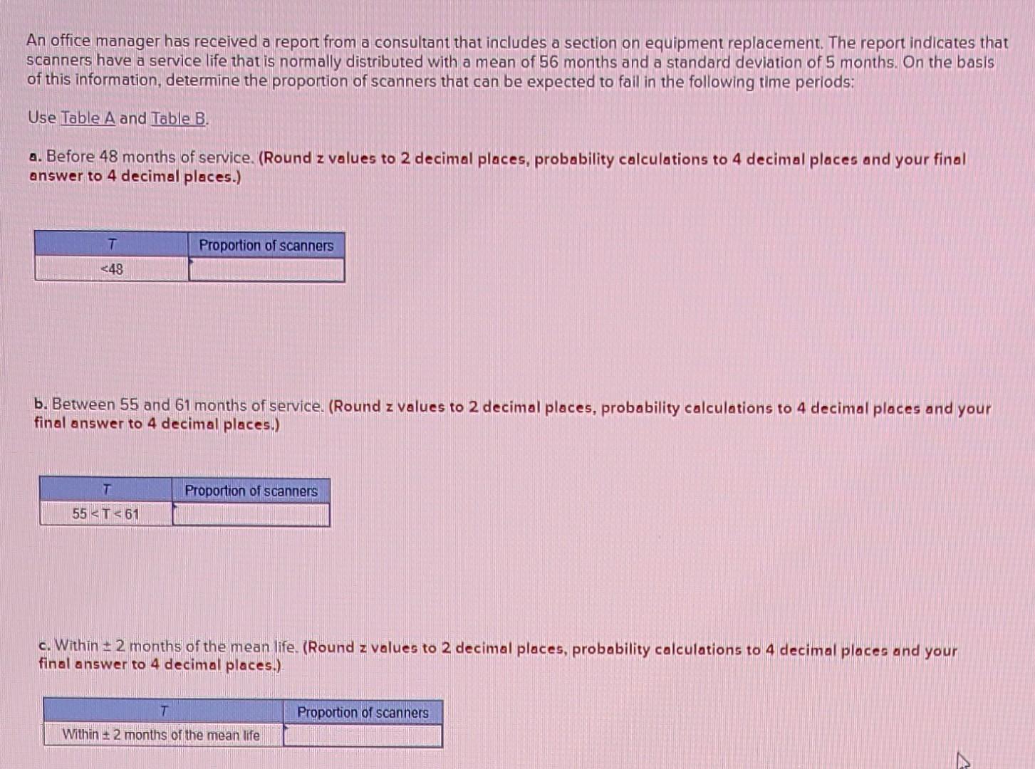 An office manager has received a report from a