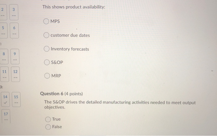 This shows product availability: N OMPS O