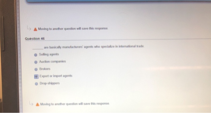 > A Moving to another question will save this