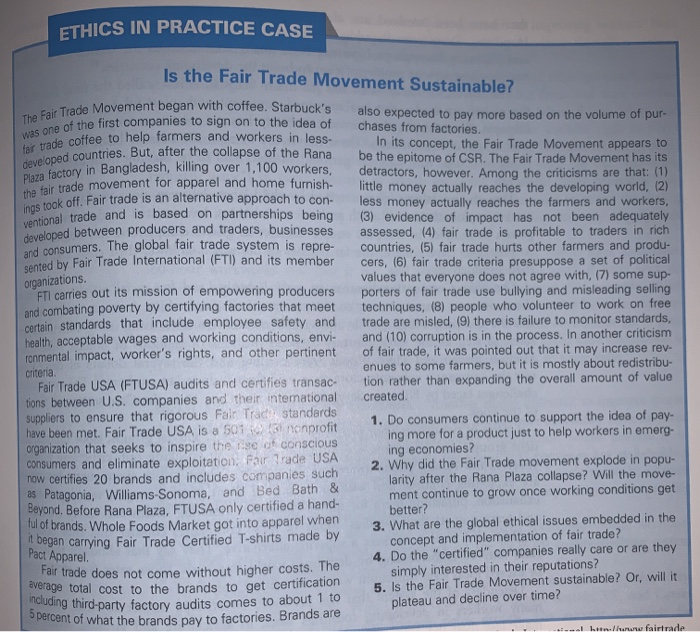 answer questions 1,2,3 ETHICS IN PRACTICE CASE Is