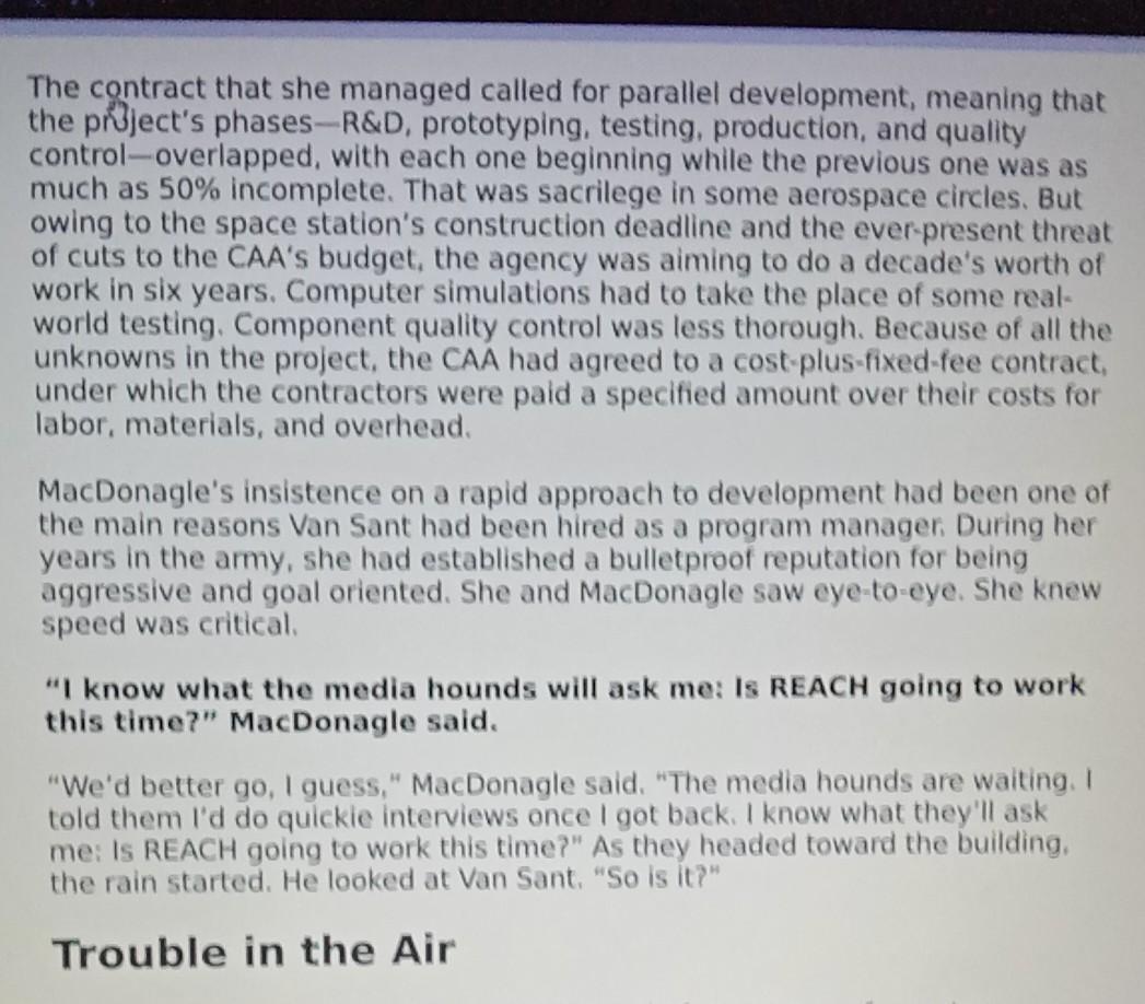HBR case study: A Rush to Failure questions The