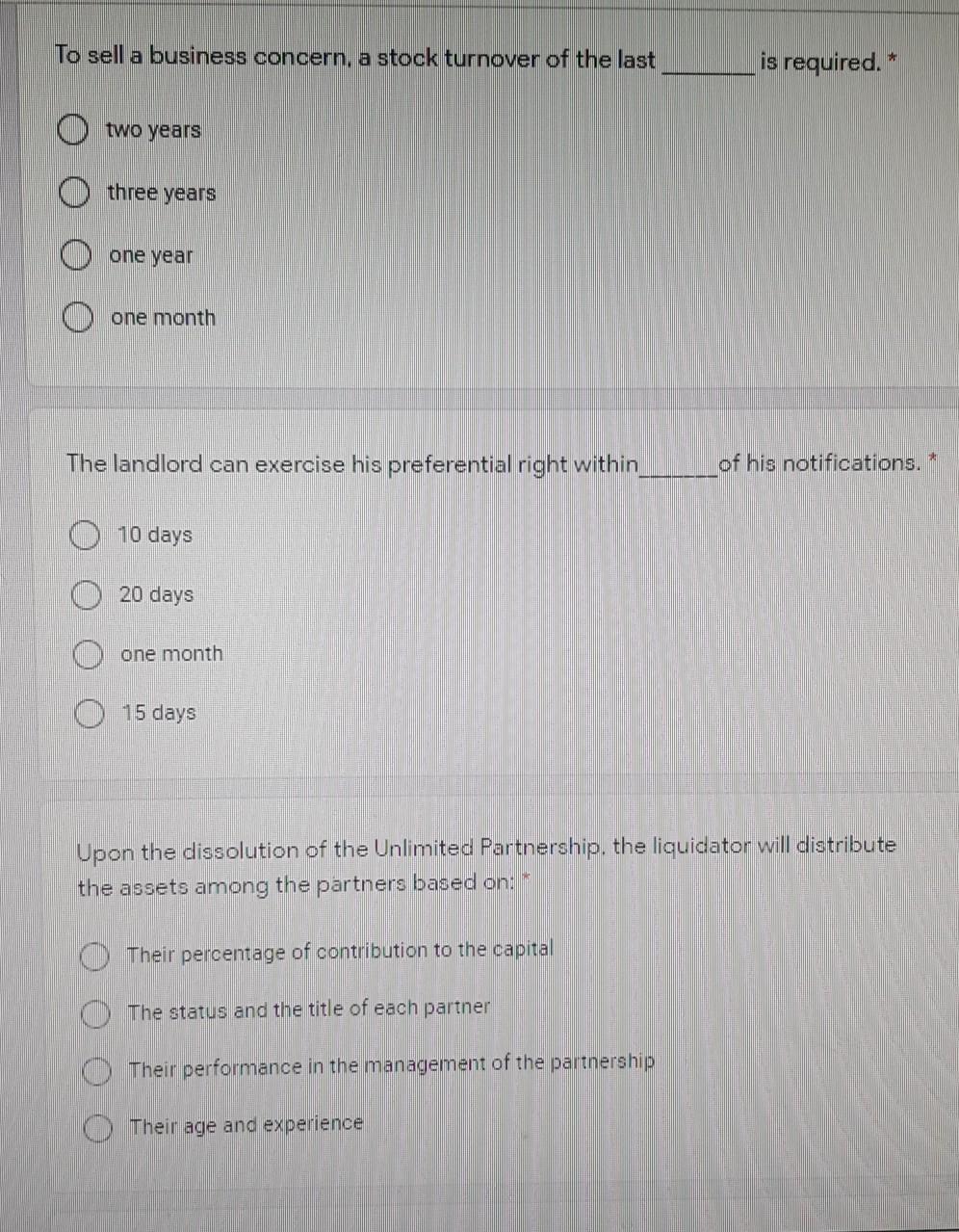 To sell a business concern, a stock turnover of