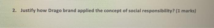 2. Justify how Drago brand applied the concept of