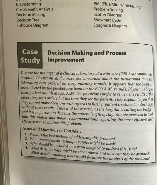 Brainstorming Cost/Benefit Analysis Decision