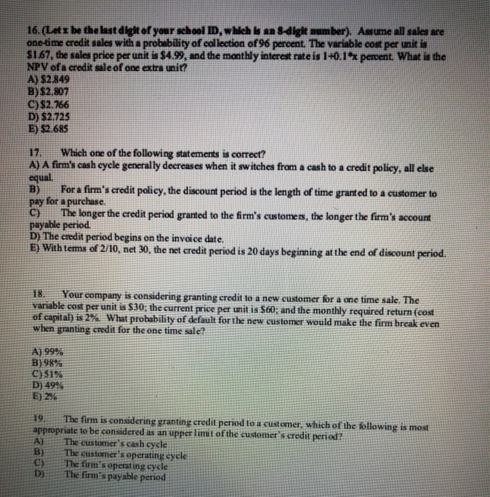 lets say my school id is 1234 16. (Letx be the