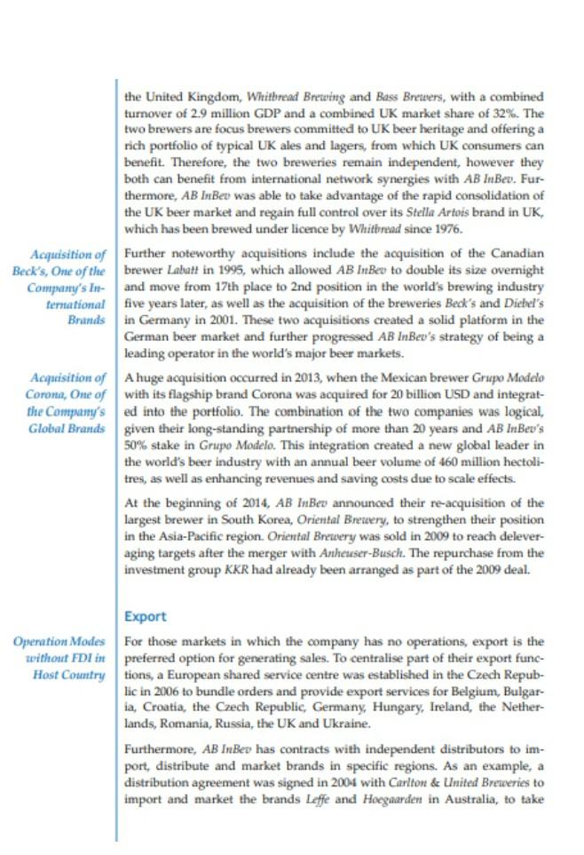 Case Study: AB InBev Profile, History and Status