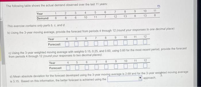 Help please The following table shows the actual