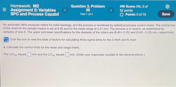 Homework: M2 Assignment 2: Variables SPC and