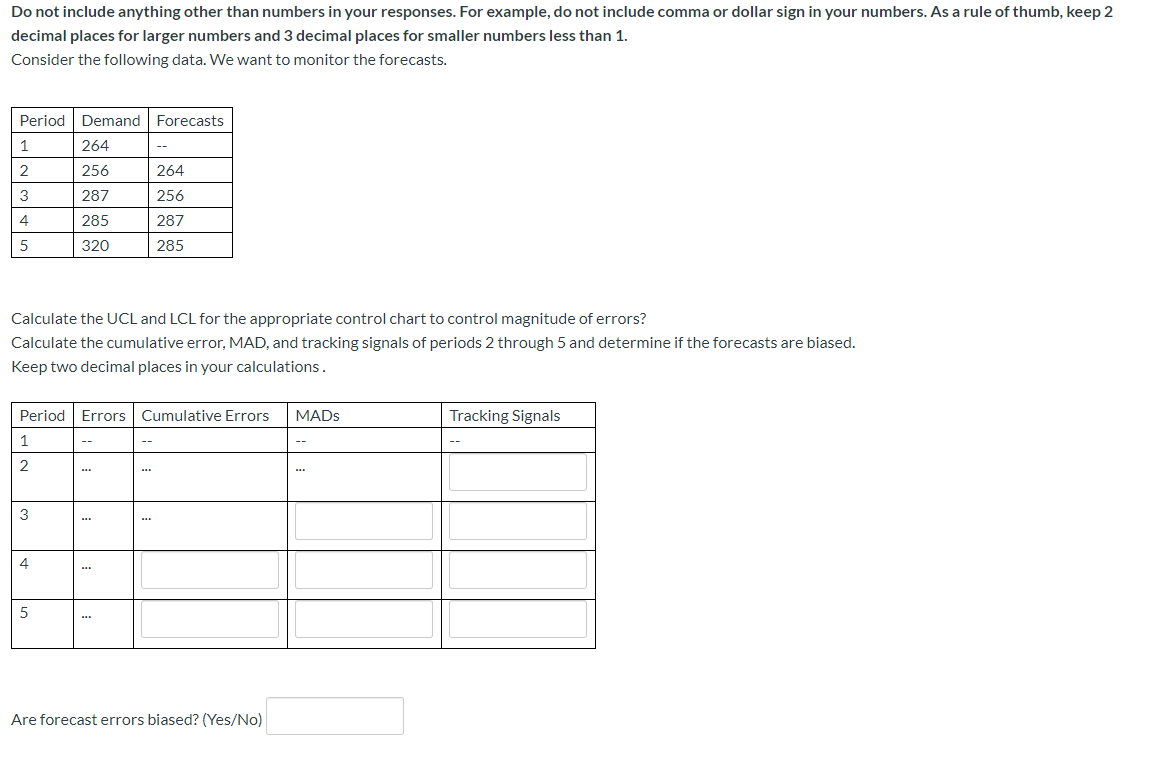 Do not include anything other than numbers in