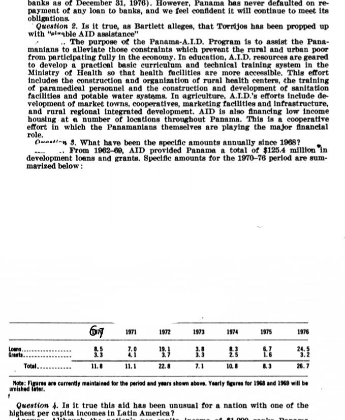 B. banks as of December 31, 1976). However,